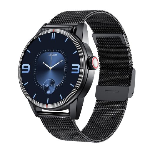 R6 1.32" Smart Watch with Bluetooth Earphone & Health Monitoring - Black - 1