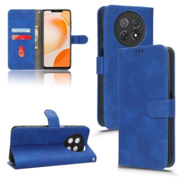 Huawei Enjoy 60X Blue Magnetic Flip Leather Phone Case Skin Feel - 1