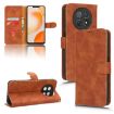 Huawei Enjoy 60X Brown Magnetic Flip Leather Phone Case Skin Feel - 1