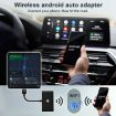USB + USB-C Wired to Wireless Carplay Adapter for Android - Black - 4