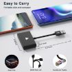 USB + USB-C Wired to Wireless Carplay Adapter for Android - Black - 7