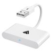 USB + USB-C Wired to Wireless Carplay Adapter for Android (White) - 2