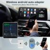 USB + USB-C Wired to Wireless Carplay Adapter for Android (White) - 4