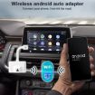 USB + USB-C Wired to Wireless Carplay Adapter for Android (White) - 4