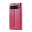 Google Pixel 10 Pro XL Red Leather Flip Case - LC.IMEEKE Calf Texture - 3