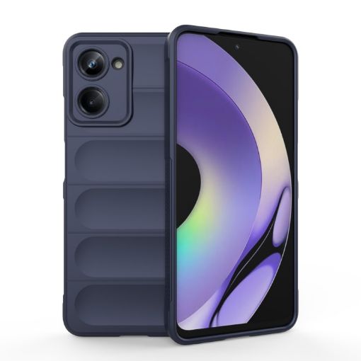 Realme 10 Pro 5G Magic Shield TPU + Flannel Case - Dark Blue - 1