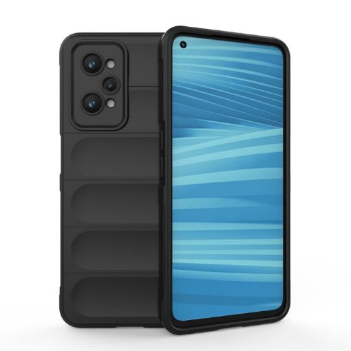 Realme GT2 Magic Shield Black TPU + Flannel Phone Case - 1