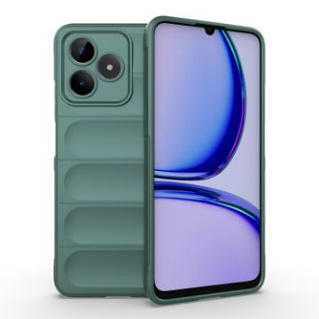 Realme C53 4G Magic Shield TPU + Flannel Case - Dark Green - 1