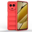 Realme 11 5G Global Magic Shield Red TPU + Flannel Phone Case - 1