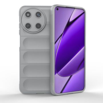 Realme 11 4G Global Magic Shield TPU + Flannel Phone Case Grey - 1
