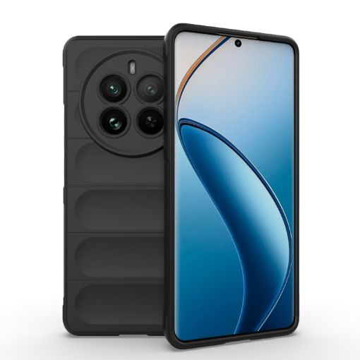 Realme 12 Pro 5G/12 Pro+ Black Magic Shield TPU Flannel Phone Case - 1