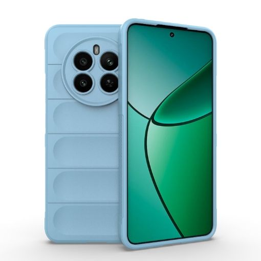 Realme 12+ 5G Global Magic Shield TPU Flannel Case - Light Blue - 1