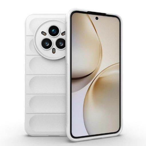 Realme 14 Pro+ 5G Magic Shield TPU Flannel Phone Case - White - 1