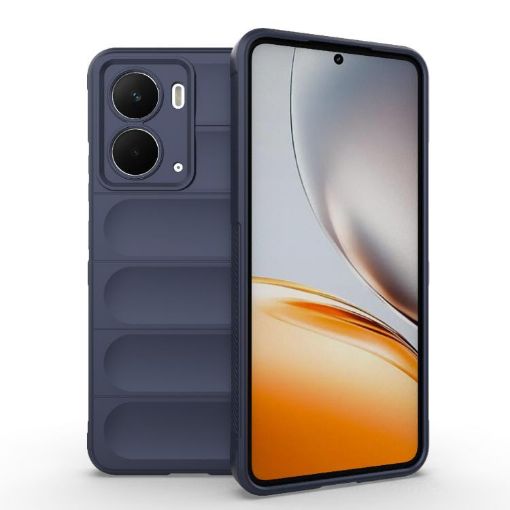 Realme P3 5G Global Magic Shield TPU Flannel Phone Case Dark Blue - 1