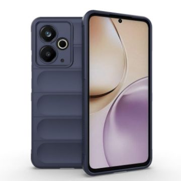 Realme 14T 5G Global Magic Shield TPU Flannel Case - Dark Blue - 1