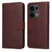 OPPO Reno13/Reno14 Global Brown Calf Texture Flip Leather Phone Case - 1