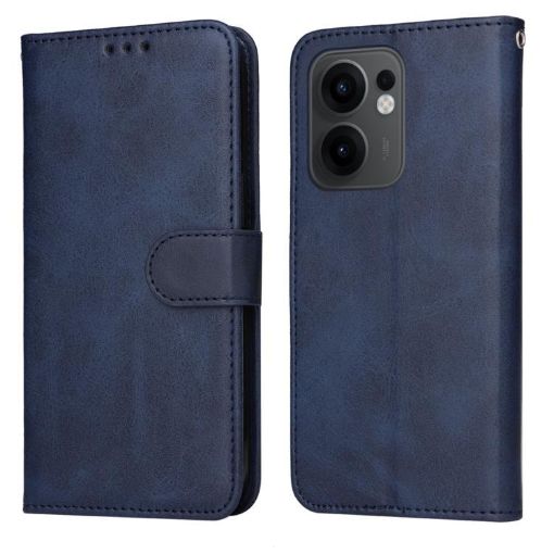 OPPO Reno13 F 4G/5G Blue Calf Texture Flip Leather Phone Case - 1