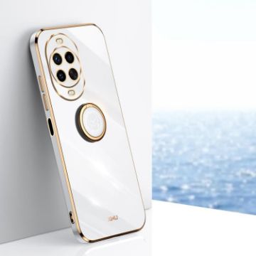Huawei Nova 14 Pro XINLI 6D Electroplate TPU Case with Ring Holder White - 1
