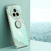 Realme14 Pro+ Mint Green 6D Electroplate TPU Case with Ring Holder - 1