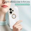 Realme 14 5G XINLI 6D Electroplate TPU Case with Ring Holder - White - 2