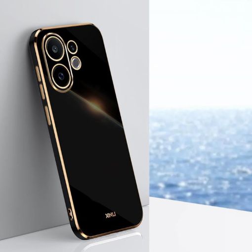 Vivo S30 5G XINLI 6D Electroplate TPU Phone Case Black - 1