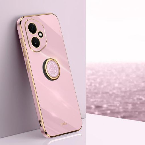 For Honor 400 Global 156.5mm XINLI 6D TPU Case with Ring Holder Purple - 1