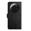 Xiaomi 14 Ultra Black Genuine Leather Flip Case - Fingerprint-proof - 3