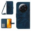 Xiaomi 14 Ultra Sun Flower Embossed Flip Leather Case with Lanyard - 1