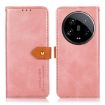Xiaomi 14 Ultra KHAZNEH Rose Gold Cowhide Flip Leather Phone Case - 1