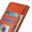 Xiaomi 14 Ultra Orange Nappa Texture Leather Flip Phone Case - 7