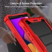 TCL Tab 8 LE Shockproof Silicone Hybrid PC Case with Holder - Black/Red - 5