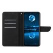 Xiaomi 14 Ultra Black Embossed Leather Phone Case - Stitching Design - 3