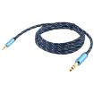EMK 3.5mm to 6.35mm Gold Plated AUX Cable 3m Dark Blue for PC/X-BOX/PS3 - 3