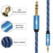 EMK 3.5mm to 6.35mm Gold Plated AUX Cable 3m Dark Blue for PC/X-BOX/PS3 - 4