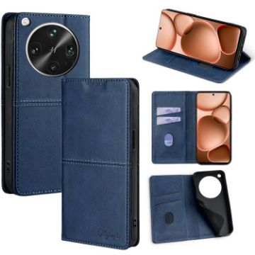OPPO Find X8 Ultra 5G Blue Cow Texture Magnetic Leather Phone Case - 1