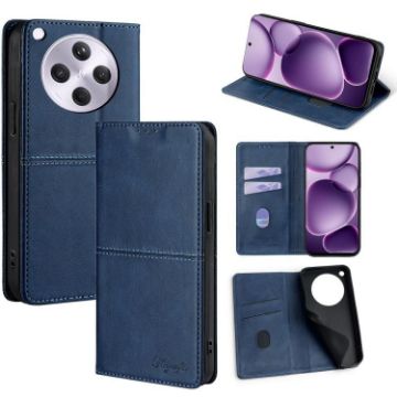 OPPO Find X8s+ 5G Blue Cow Texture Magnetic Leather Phone Case - 1