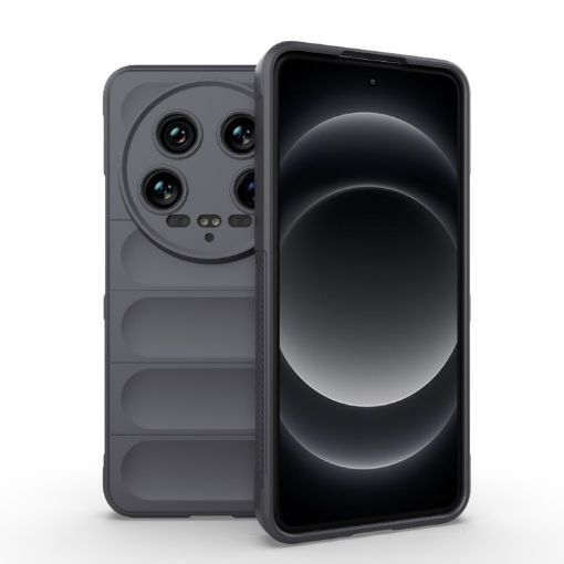Xiaomi 14 Ultra Magic Shield TPU + Flannel Case - Dark Grey - 1