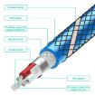 EMK 3.5mm to 2x6.35mm Gold AUX Cable 1m for PC/X-BOX/PS3/CD/DVD - 4