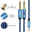 EMK 3.5mm to 2x6.35mm Gold AUX Cable 1m for PC/X-BOX/PS3/CD/DVD - 5