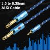 EMK 3.5mm to 2x6.35mm Gold AUX Cable 1m for PC/X-BOX/PS3/CD/DVD - 8
