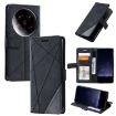Xiaomi 14 Ultra Black Leather Phone Case - Skin Feel Splicing Design - 1