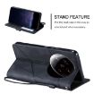 Xiaomi 14 Ultra Black Leather Phone Case - Skin Feel Splicing Design - 6