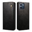 OPPO Reno14 Pro 5G Leather Case - Black Oil Wax Crazy Horse Texture - 1