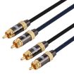 EMK 2m RCA Male to Male Gold Plated Audio Cable for TV/Amplifier/DVD - 2