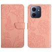 OPPO A5x 4G/5G Global Butterfly Embossed Flip Leather Case Pink - 1