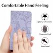 OPPO A5 5G Butterfly Embossed Flip Leather Case - Purple - 7