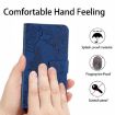 OPPO A5 5G Blue Butterfly Embossed Flip Leather Phone Case Global HT03 - 7
