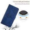 OPPO A5 5G Blue Butterfly Embossed Flip Leather Phone Case Global HT03 - 8