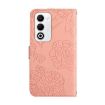 OPPO A5 5G Pink Butterfly Embossed Flip Leather Phone Case Global HT03 - 3