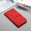 OPPO A5 5G Red Butterfly Embossed Flip Leather Phone Case Global HT03 - 2